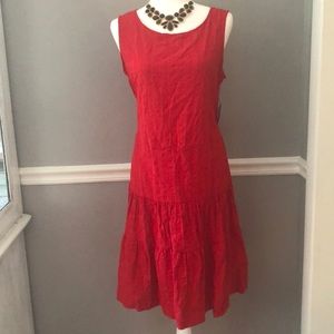 NWT Liz Claiborne Red Cotton Summer Dress size 12